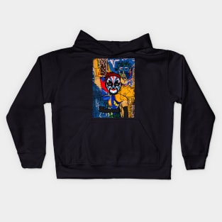 Political Elegance: NFT Character - MaleMask Street ArtGlyph Vladimir Putin Edition on TeePublic Kids Hoodie